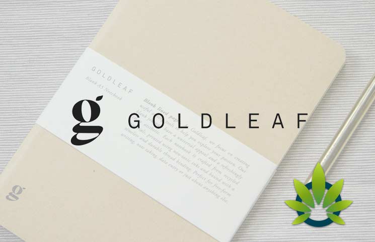 Goldleaf The CBD Jotter For Cannabis Extracts & Edibles Wellness Logbook Journal